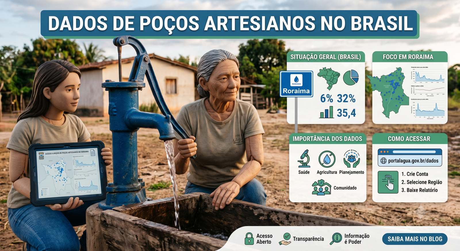 Dados de poços artesianos no Brasil e em Roraima: veja como acessar (e por que você precisa deles)